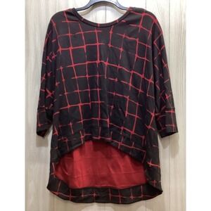 SEVEN 7 Melissa McCarthy Women's (Size 2X) Zip Up High Low‎ Shirt Heavyweight